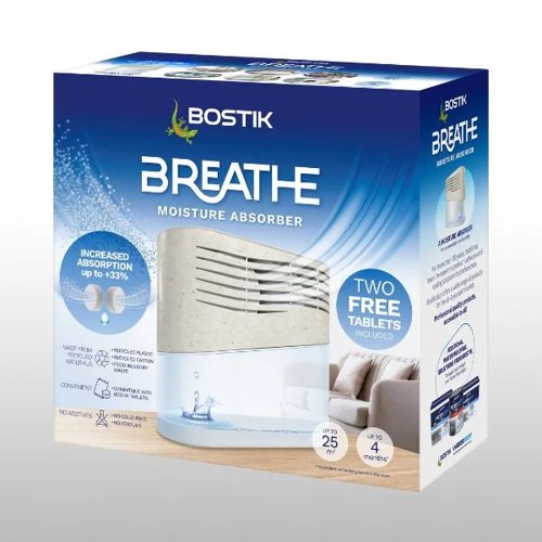 Bostik Breathe dehumidifier to eliminate moisture, Plus Refills Caravan, Home, Office.
