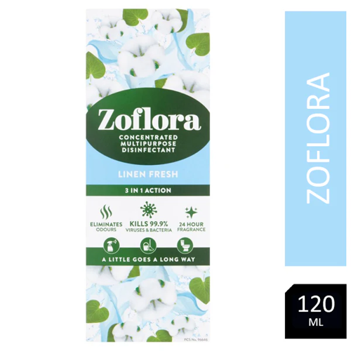 Zoflora Linen Fresh Concentrated Disinfectant 120ml - PACK (12)