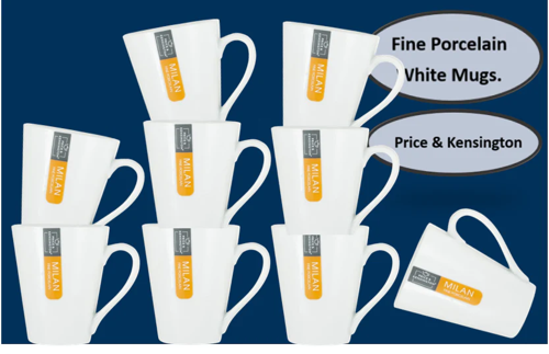 Price & Kensington Simplicity Premium Porcelain White Conical Mug 10oz / 285ml