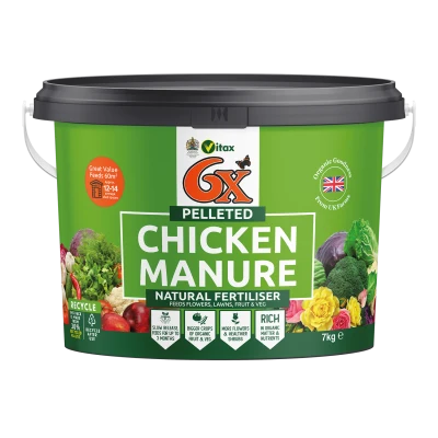 Vitax 6X Pelleted 100% Natural Chicken Manure 7kg