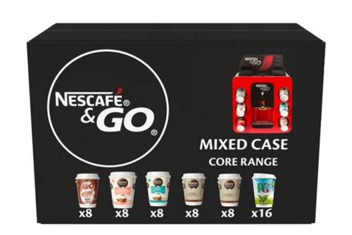 Nescafe & Go Variety Pack Option 56 Drinks Pack Inc. 50 Lids