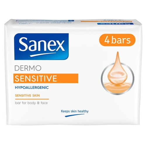 Sanex Bar Soap Dermatologically Sensitive 90g Bars {4 Pack}