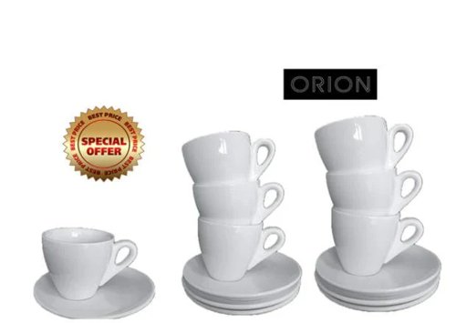 (COMBO) Orion White Coffee Cup 160ml & Saucer 14cm