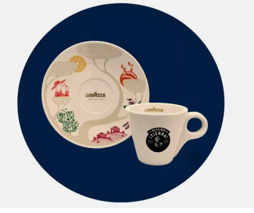 (COMBO) New Lavazza Tierra Espresso Coffee Cup & Saucer 4oz