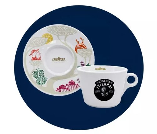 (COMBO) Lavazza Tierra Cappuccino Coffee Cup & Saucer 6oz/170ml