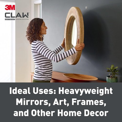 3M Claw Plasterboard Picture Hanging Wall Hooks 2 Pack Upto 11kg