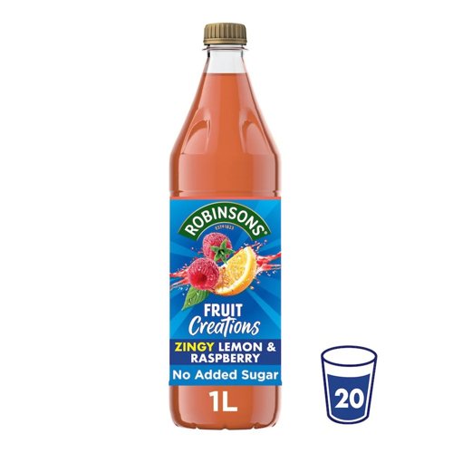 Robinsons Fruit Creations Lemon & Raspberry Squash 1 Litre - PACK (12)