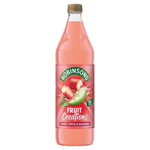 Robinsons Fruit Creations Apple & Rhubarb Squash 1 Litre - PACK (12)