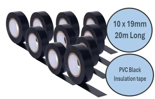 Dencon Electric Black PVC Insulation Tape 20m