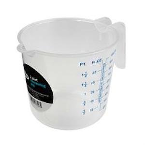 Chef Aid Plastic 1L / 2 Pint Measuring Jug : 2 Side Measuring Increments