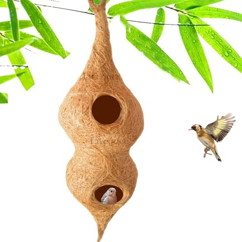 Fixtures Coir Double Bird Nest Great Garden Feature Organic and Eco Friendly