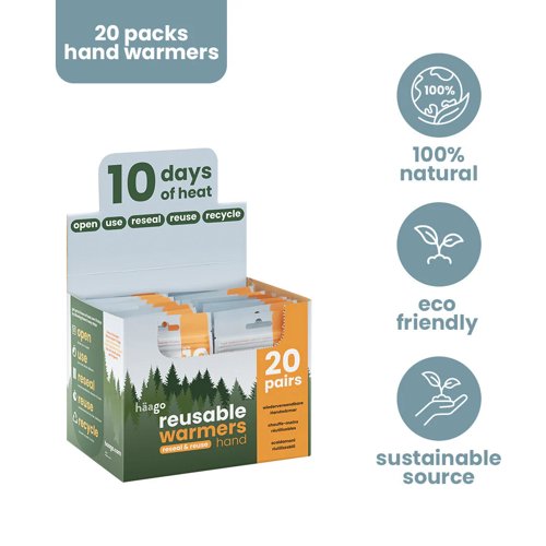 Haago 20 Reusable Hand Warmers Upto 7 hours of Heat