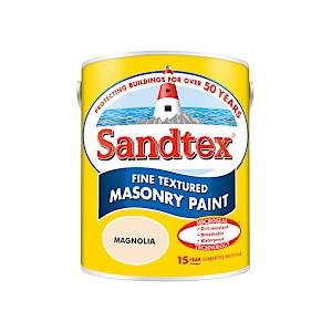 SANDTEX MICROSEAL FINE TEXTD MAGNOLIA MASONRY PAINT 5 LITRE