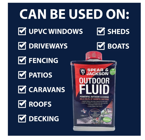 Spear & Jackson Outdoor Fluid 1L Outdoor Cleaner and Disinfectant