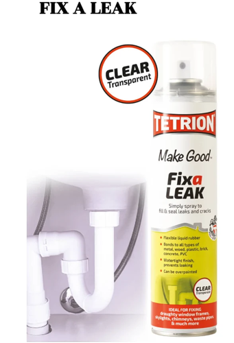 Tetrion Make Good Fix a Leak 400ml Spray Under Sink and Gutter Joints