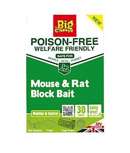 The Big Cheese, Poison-Free, Mouse & Rat Block Bait 10g x 30 STV201