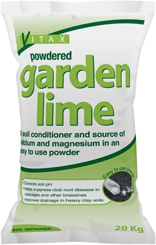 Vitax Garden Lime 20kg Essential plant food Adds calcium & magnesium to soil