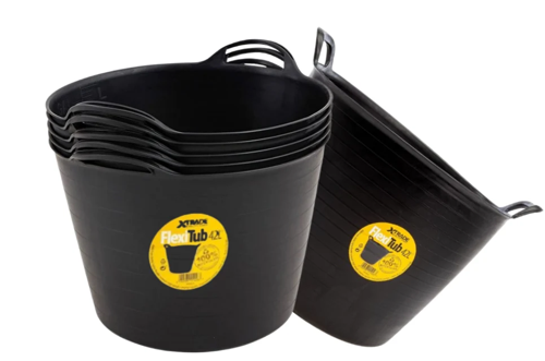 Xtrade Flexitub Black 25L Recycled Building Site Garden Clearing Stables