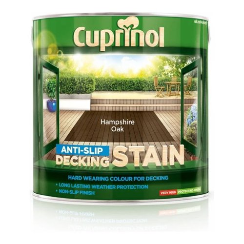 Dulux Cuprinol Anti-Slip Hardwearing Decking Stain - Hampshire Oak - 5L