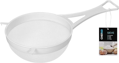 Chef Aid Large White Plastic Strainer 22cm : BPA Free