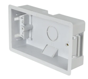 Lyvia 2 Gang Dry line Box 36mm Depth Electrical Double Socket Back Unit