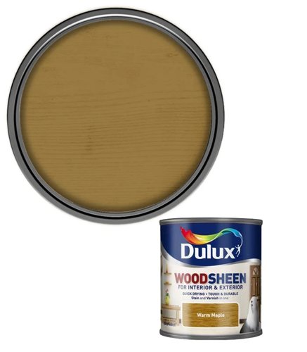 Dulux Woodsheen Stain & Varnish Warm Maple Interior or Exterior 750ml