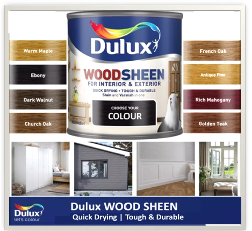 Dulux Woodsheen Stain & Varnish 250ml WARM MAPLE