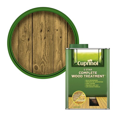 Cuprinol 5 Star Complete Clear Treatment Woodworm and Rot Prevention 1Litre