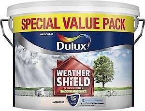 Dulux Weathershield Smooth White Masonry Paint Acrylic Paint 1 x 7.5L
