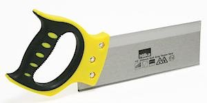 Hilka Tools 10” (250mm) Hardpoint Tenon Saw, Yellow/Silver
