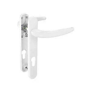 Securit UPVC Keyed Door Handle White (122mm x 92mm) Front & Back