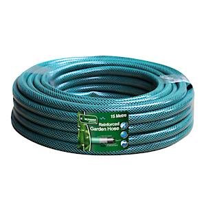 Kingfisher Garden Hose Reinforced Reel 15m Length 3 Layered Construction