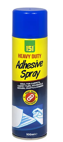 151 Heavy Duty Adhesive Spray Carpet Adhesive, Tile Fixing or Hobby Craft 500ml