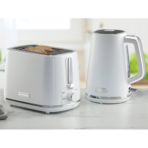 Daewoo Stirling Jug Kettle 1.7Litre Cordless Swivel Base 3KW with Rapid Boil  White