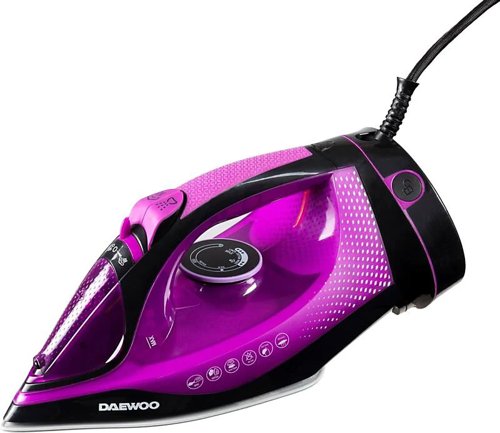 Daewoo Free Glide Steam Cordless Iron 2600W Self Clean Purple