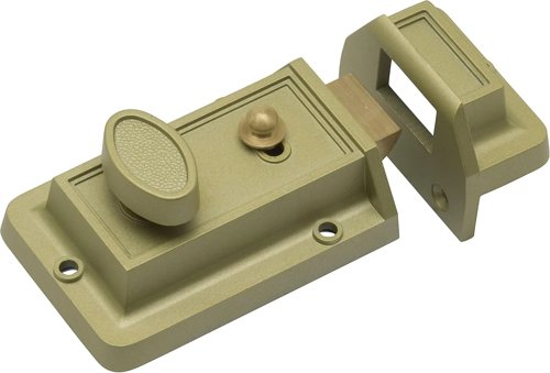 Sterling Standard Nightlatch Left & righthanded Doors Champagne Full Pack 2 keys NLS10
