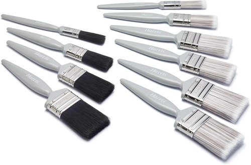 Harris Essentials Walls & Ceilings And Woodwork 10 Pack Emulsion Paint Brushes