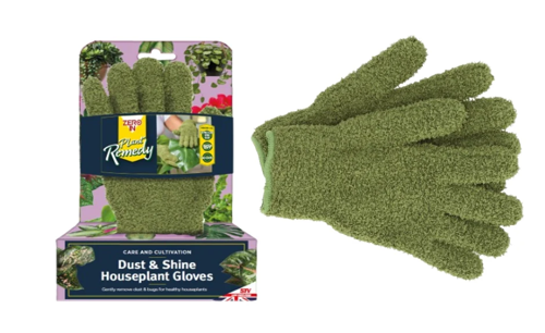 Zero-In Dust and Shine Houseplant Gloves Plant Care Reusable