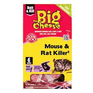 The Big Cheese Mouse & Rat Killer Pasta Sachet Mice & Rats 10g Sachets x 6
