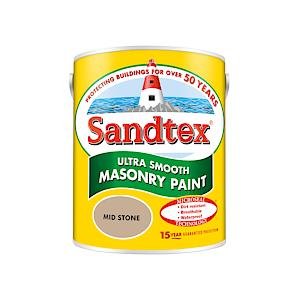 Sandtex Microseal Smooth Masonry Paint Mid Stone 5 Litre