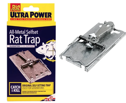 The Big Cheese Ultra Power All-Metal Selfset Rat Trap Weatherproof Galvanised