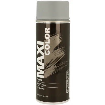 MaxiColour Grey Spray Primer Indoor or Outdoor 400ml