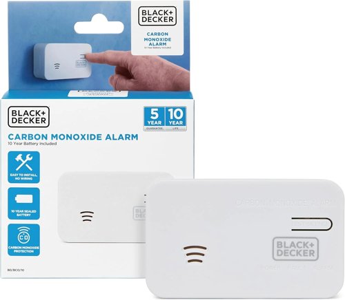 Black + Decker Carbon Monoxide Detector Easy  Install Carbon Monoxide Alarm For Home & Busin