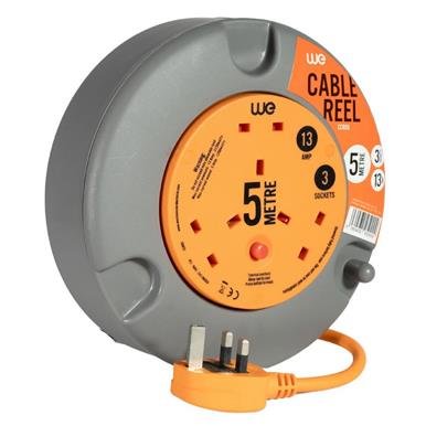 Westminster Electrical 3 Gang Cassette Reel 5 Metre Cable length.