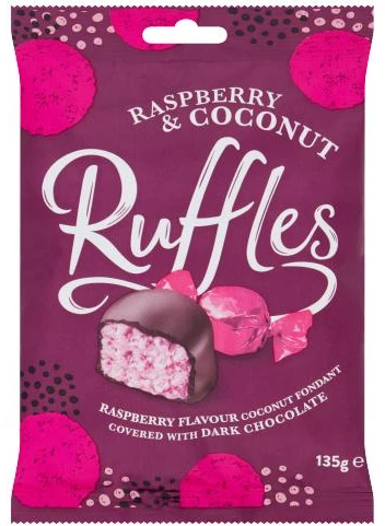 Ruffles Raspberry & Coconut 135g