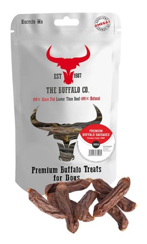 The Buffalo Co: Sausage Dog Treats 300g Pouches 100% Natural Dog Treat