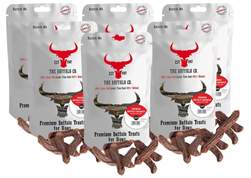 The Buffalo Co: Sausage Dog Treats 300g Pouches 100% Natural Dog Treat