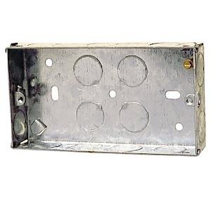 Dencon 8845NB Metal Back Box 2-Gang 25mm