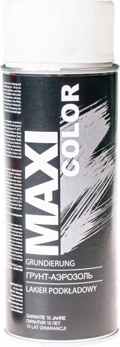 MaxiColour White Spray Primer Indoor or Outdoor 400ml.