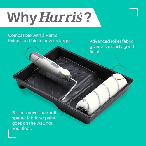 Harris Seriously Good Walls & Ceilings Paint 6 Piece Roller Set 9 Inch Value Multi Pack